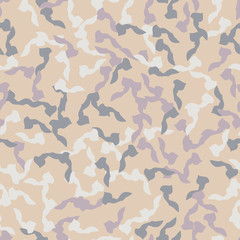 Urban UFO camouflage of various shades of beige, blue, purple and white colors