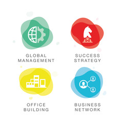 MODERN BUSINESS ICON SET