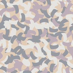 Urban UFO camouflage of various shades of beige, blue, purple and white colors