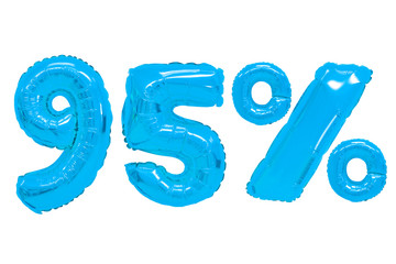 ninety five percent from balloons blue color