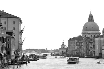 Fototapeta na wymiar Canal Grande in bianco e nero, Venezia, Italia