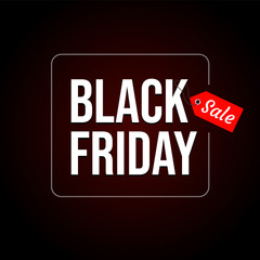 Black Friday sale inscription design template. Vector illustration. Label. Banner.