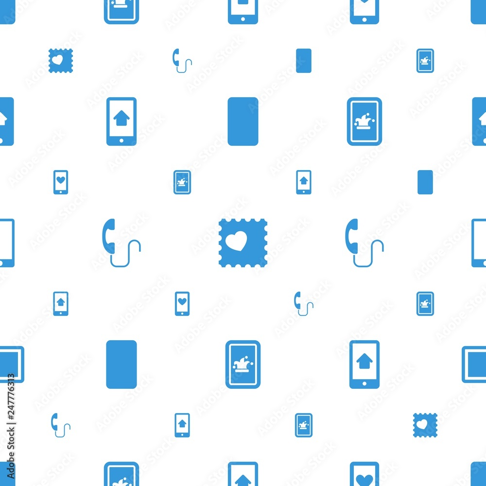 Poster cellphone icons pattern seamless white background
