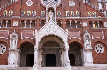 Cathedral of Our Lady of Hungary entrance Szeged
