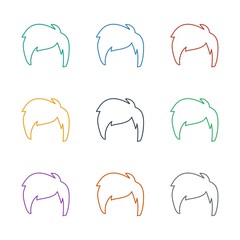 man hairstyle icon white background