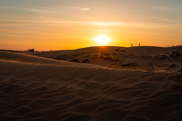 The red sand dunes in Mui ne, Vietnam is popular travel destination with long coastline
