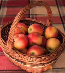 fresh apples in a basket