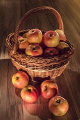fresh apples in a basket