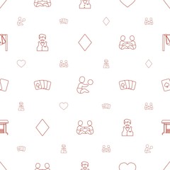 playing icons pattern seamless white background