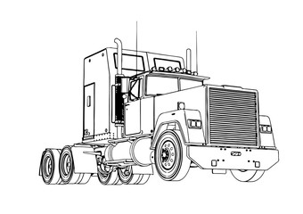 sketch truck vector