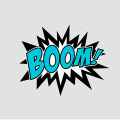 Boom, comic book style, speech bubble, explosion