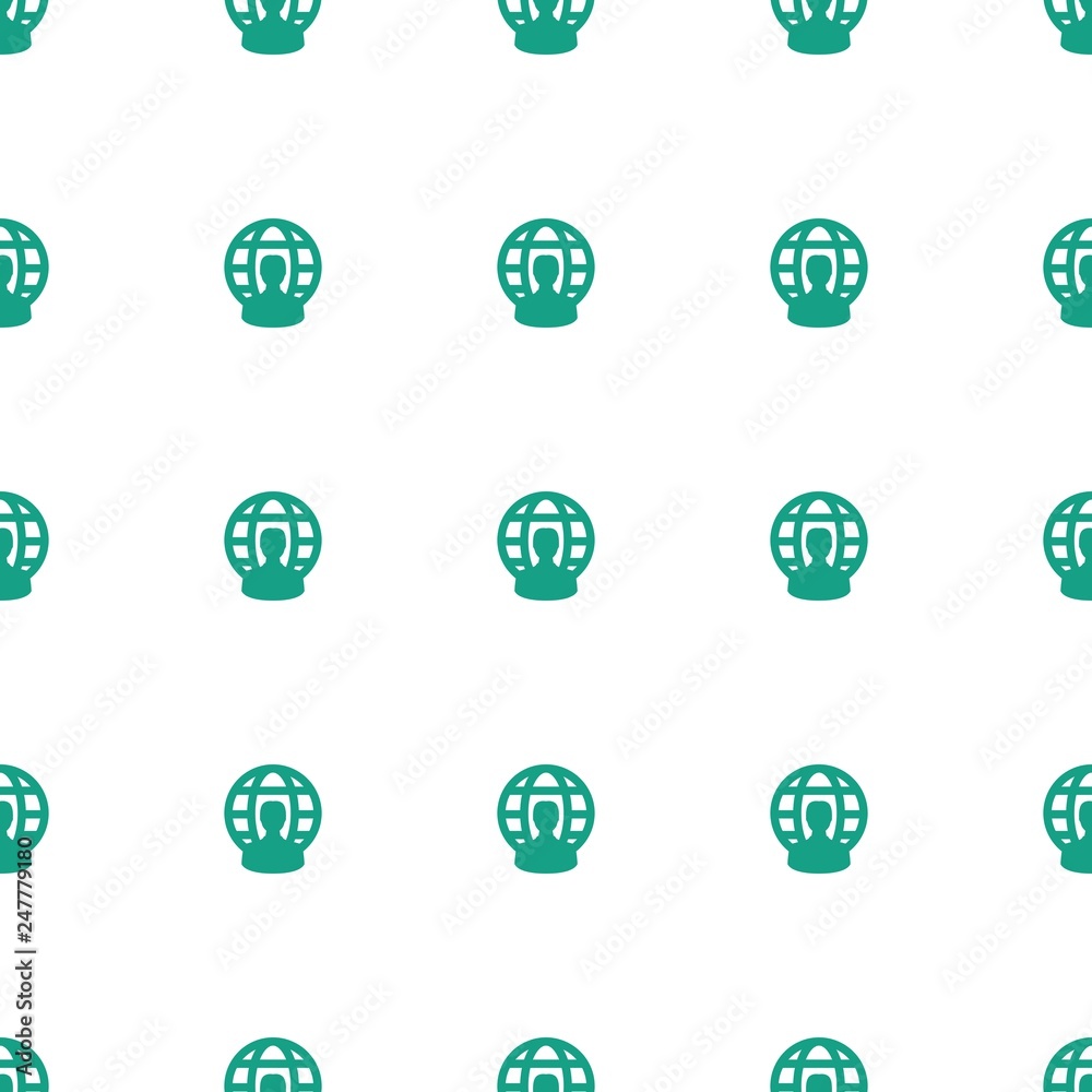 Poster user globe icon pattern seamless white background