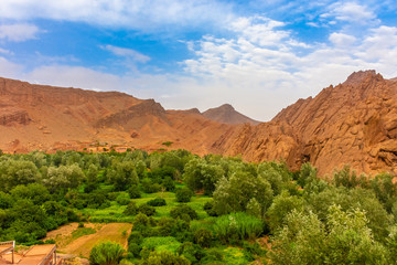 Landscape of the thousand kasbahs valley, Morocco