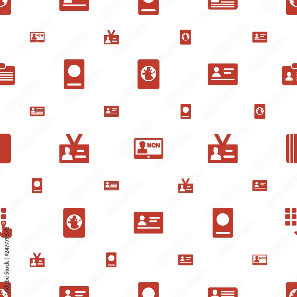 Poster identification icons pattern seamless white background