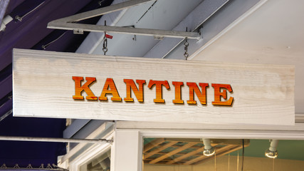 Fototapeta premium Schild 343 - Kantine