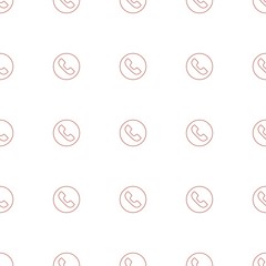 call icon pattern seamless white background