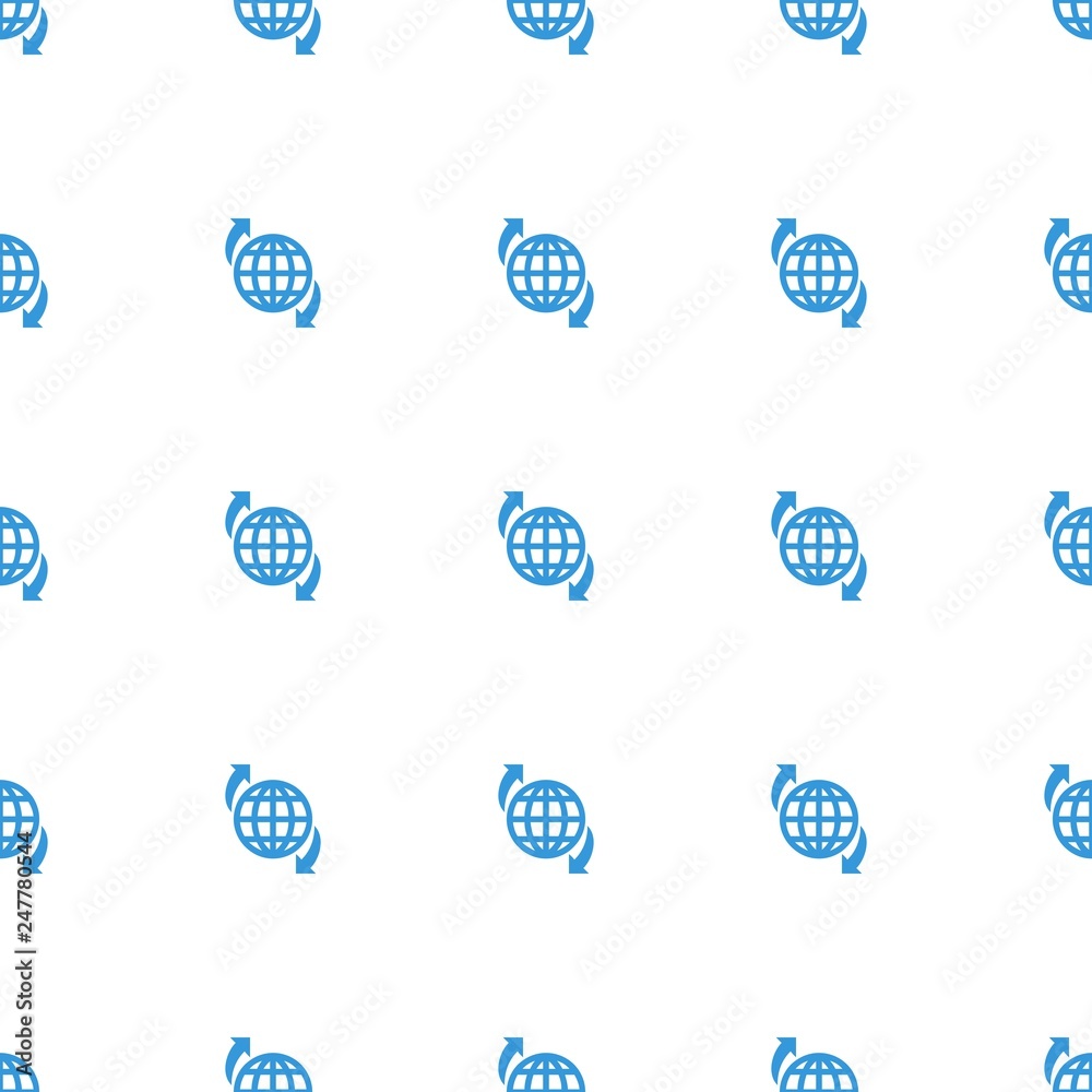 Poster qround the globe icon pattern seamless white background