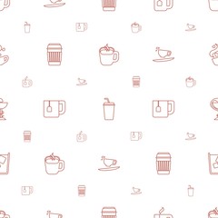 cup icons pattern seamless white background