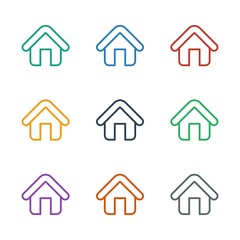 Obraz premium home icon white background