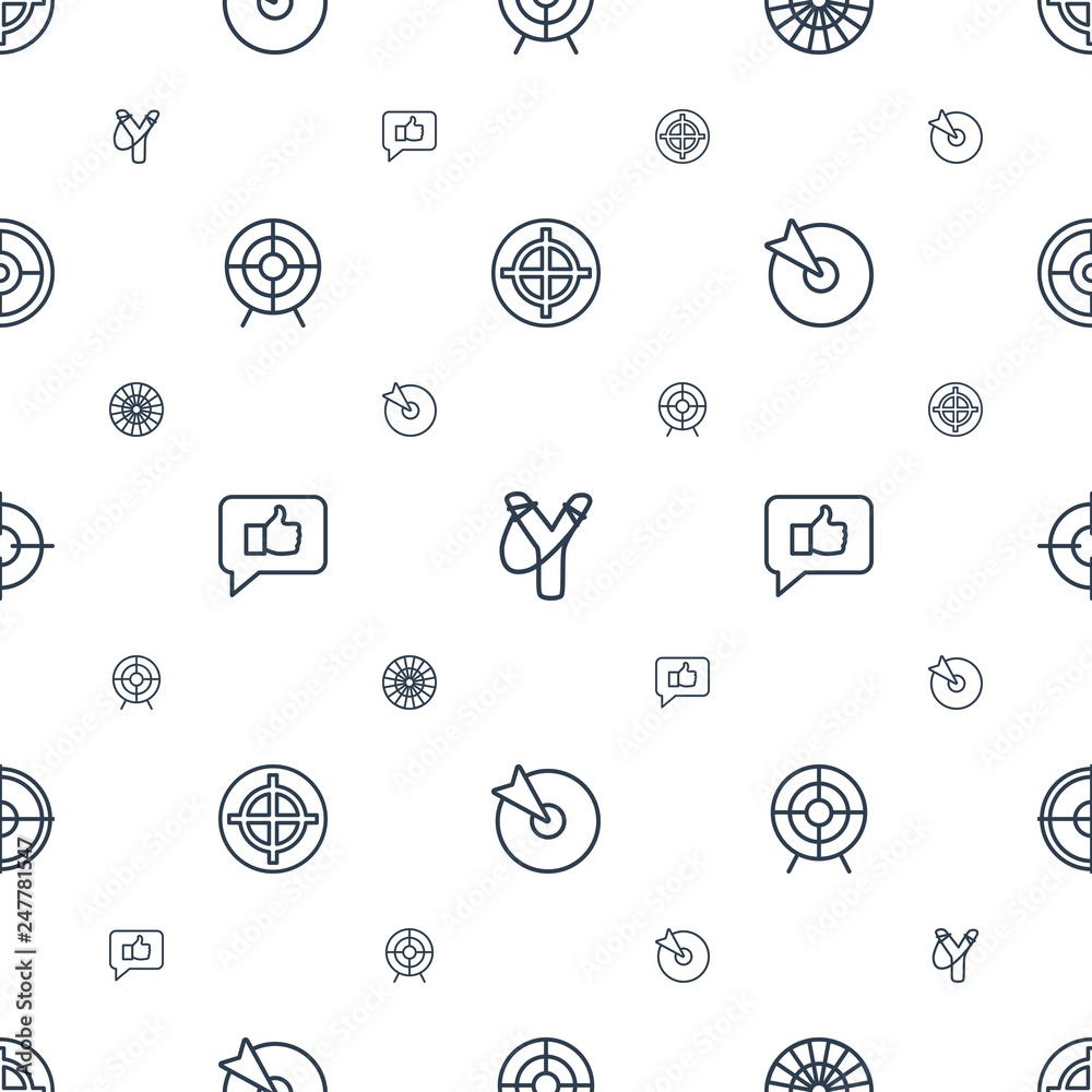 Poster aim icons pattern seamless white background