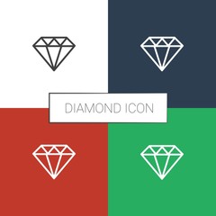Diamond icon white background
