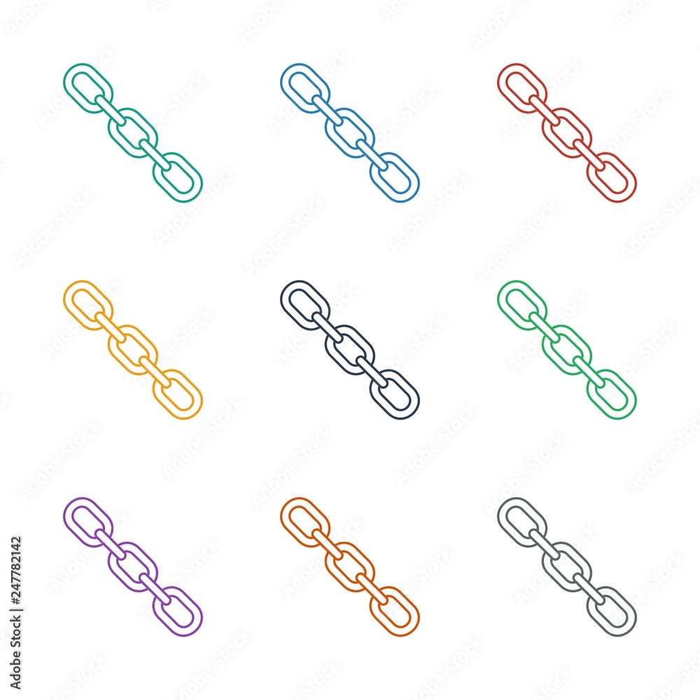 Poster chain icon white background