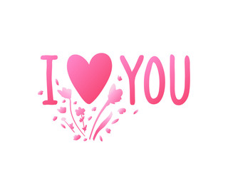 I Love You. Unique Hand Drawn Design. Vector