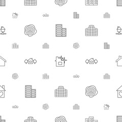 estate icons pattern seamless white background
