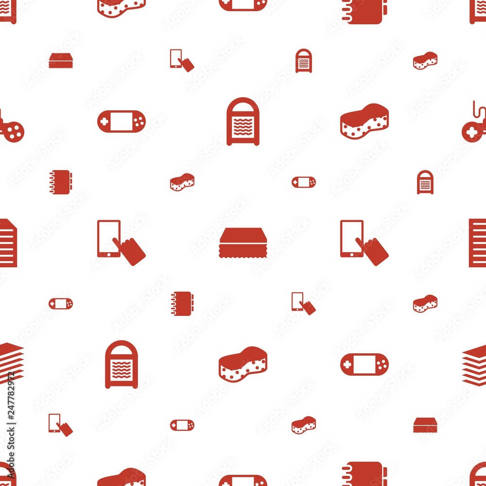 Poster pad icons pattern seamless white background