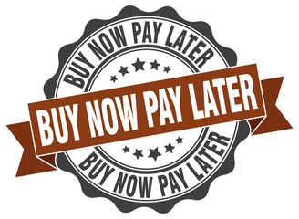buy now pay later stamp. sign. seal