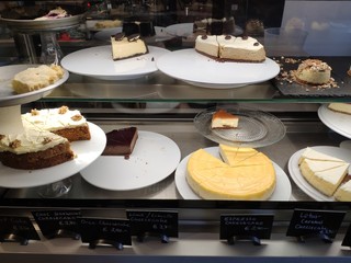 cheesecake on display