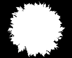 Wreath Inspired Decorative Black & White Photo Frame. Type Text Inside, Use as Overlay or for Layer / Clipping Mask