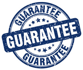 guarantee blue grunge round vintage rubber stamp