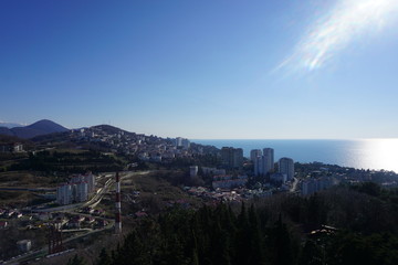Sochi view of the city and the sea