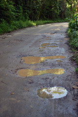 bumpy unpaved road in brazil