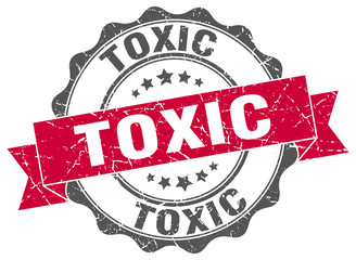 Obraz premium toxic stamp. sign. seal