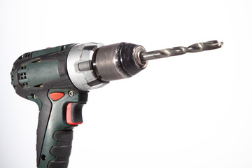  Cordless drilling tool on a close-up background.