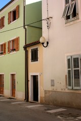 Fototapeta na wymiar Ancient street in the city of Novigrad Istria Croatia