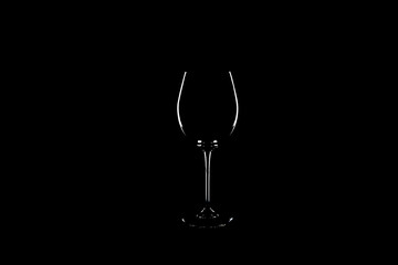 Weinglas schwarz weiß