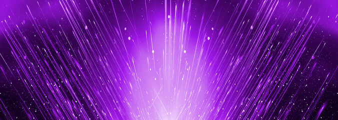 Empty stage background in purple color, spotlights, neon rays. Abstract background of neon lines...