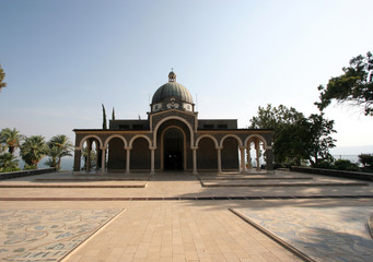 The Church Of The Beatitudes was built on a hill overlooking the Sea of Galilee and is the accepted site where Jesus preached the Sermon on the Mount.