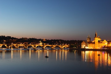 night view of prague