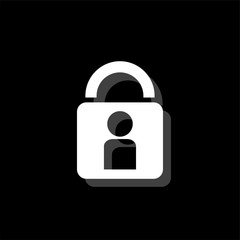 Authenticate icon flat