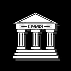 Obraz premium Bank icon flat