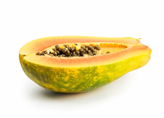 papaya isolated on white background