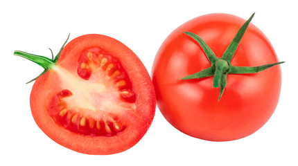 Tomato isolated on white. With clipping path