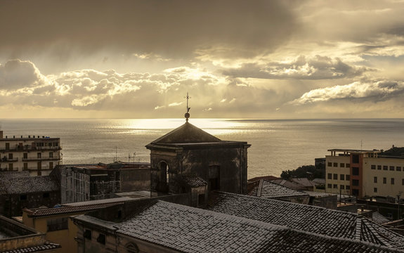 Cartolina di Acireale imbiancata - 104