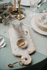 Table setting with vintage cutlery