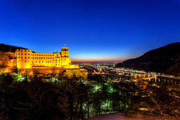 Nachtaufnahme Heidelberger Schloß