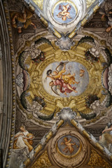 Fresco in the dome of the Saint Lucia church, Parma, Italy